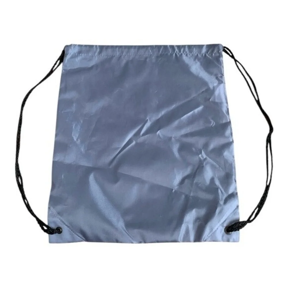 PADRES Grey Nylon Drawstring Backpack Promo Gym Casual Bag New Without Tag